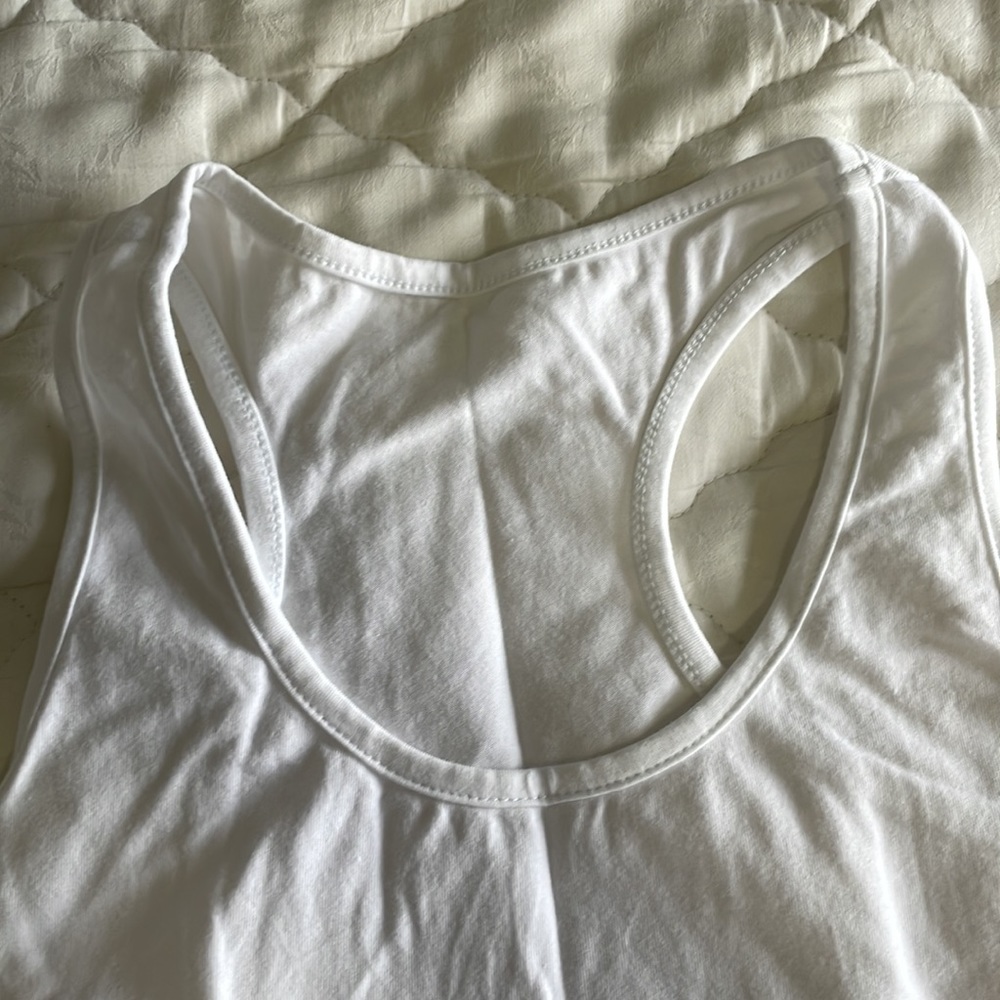 White Racerback Crop - Picture 2 of 3